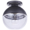 Craftmade ZA3417 Evie 8"W Outdoor Flush Mount Globe Ceiling - Satin Aluminum