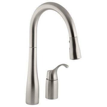 Kohler K-647 Simplice Two-Hole Kitchen Sink Faucet - Stainless Steel