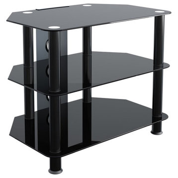AVF Steel TV Stand with Cable Management for up to 32" TVs in Black