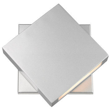 Z-Lite 573B-LED Quadrate 11" Tall 2 Light LED Adjustable Wall - Silver