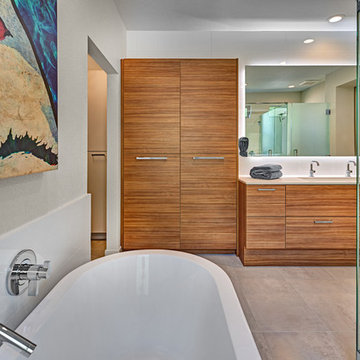 Modern Glass Master Bath