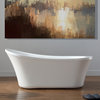 Zeya 65" Freestanding Acrylic Tub in Glossy White