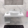 ADM Solid Surface Stone Resin Counter Top Sink, Matte