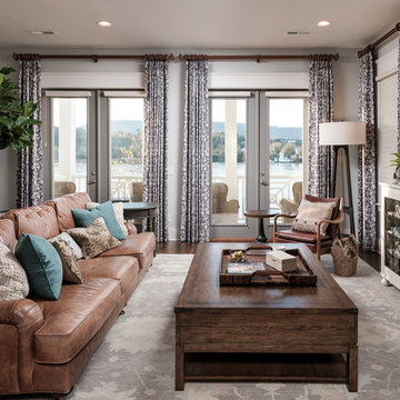 Cameron Harbor River House, Living & Dining Space