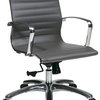 OSP Furniture Hospitality 74612LT Mid Back Grey Eco Leather Chair