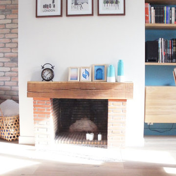 Une maison mitoyenne rénovée et modernisée, à l'ambiance industrielle