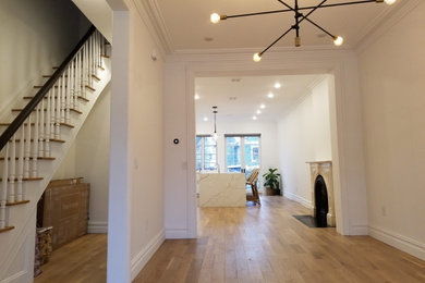 Example of a trendy home design design in New York