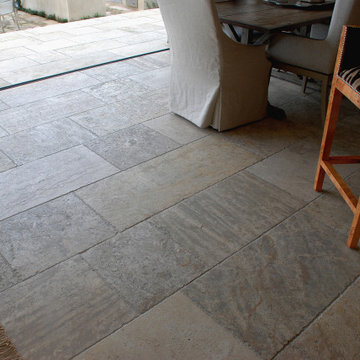 Reclaimed limestone flooring