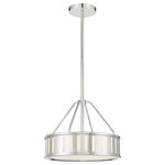Crystorama - Kendal 3 Light Polished Nickel Pendant - The contemporary Kendal collection makes a statement with its graphic uniform pattern.