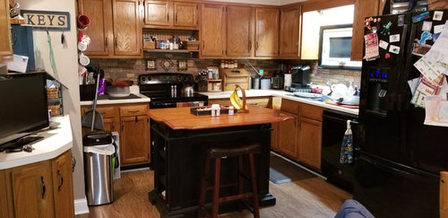 Answers Paint Cabinets 1st And Then Replace Countertops Houzz