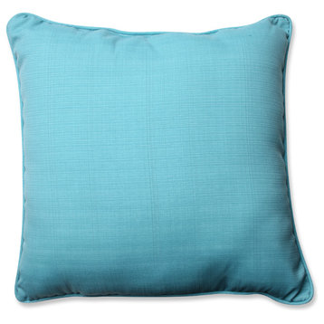 Outdoor/Indoor Forsyth Turquoise 25" Floor Pillow