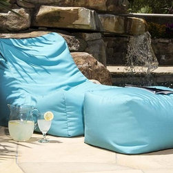 Jaxx Leon Outdoor Ottoman - Outdoor Footstools And Ottomans