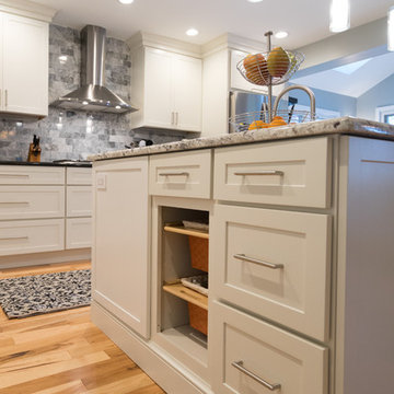 White and Grey Transitional Kitchen