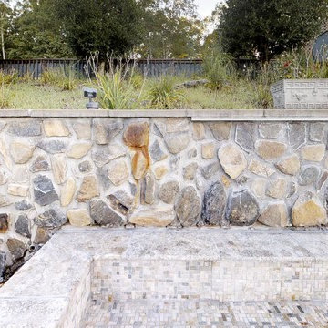 Silver Travertine Pool Coping, Tile and Spa Remodel