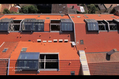 Inspiration pour une véranda urbaine.