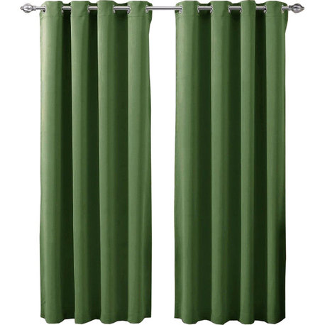 Amazing Grommet Top Window Curtain Panel, Olive, 52"x84"