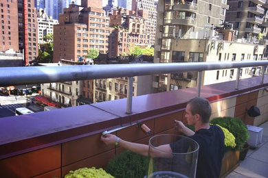 Penthouse Terrace Garden Landscape lighting Installation by New York Plantings