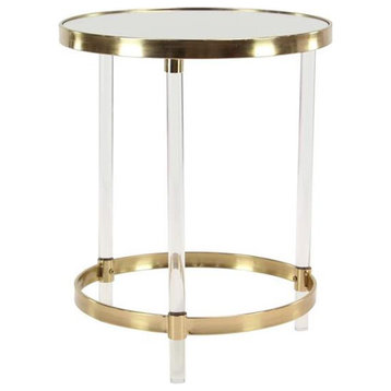 Weston Gold Round Accent Table