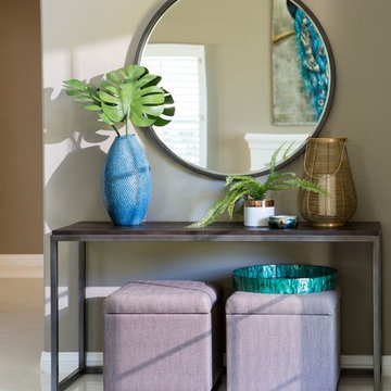 Dreamy Blue & Taupe Foyer