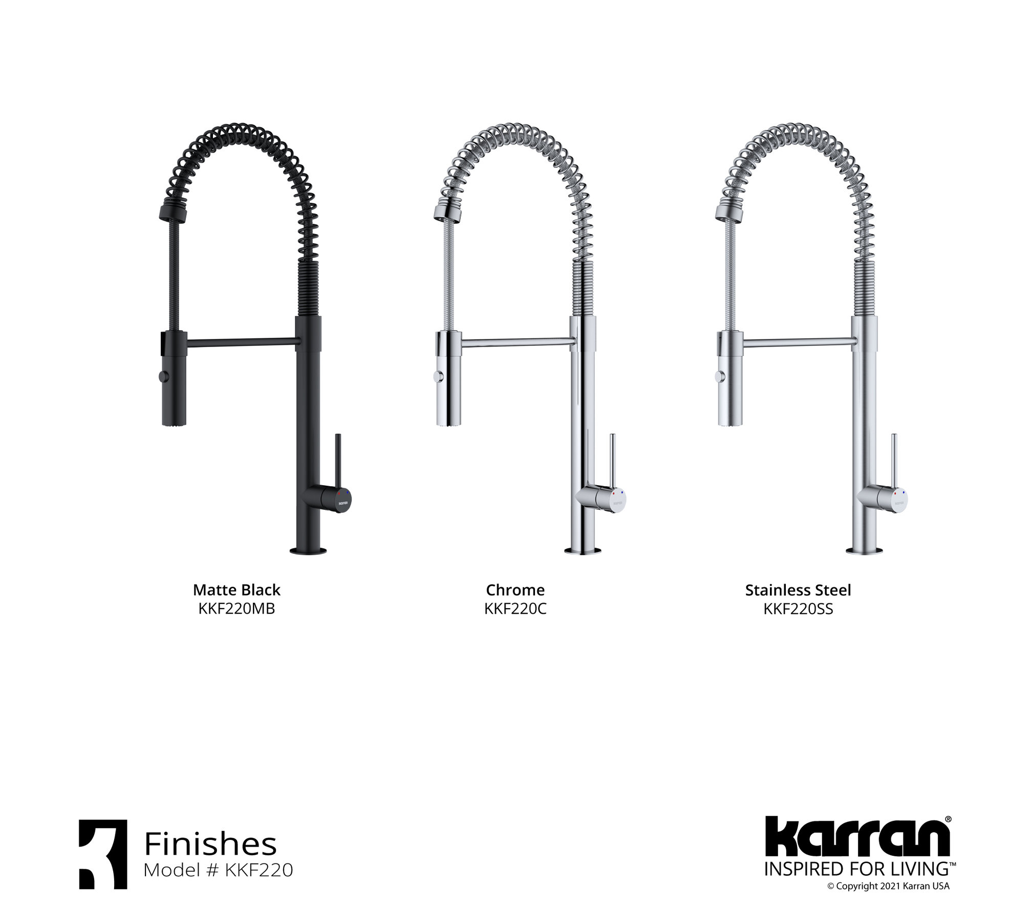 Karran Single-Handle Pull-Down Sprayer Kitchen Faucet, Chrome