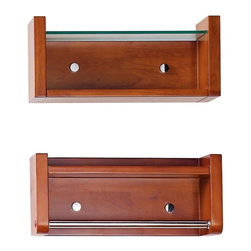 Avanity Cosmo Chestnut Wall Shelves 17 x 5 x 7.5 - Bathroom Cabinets