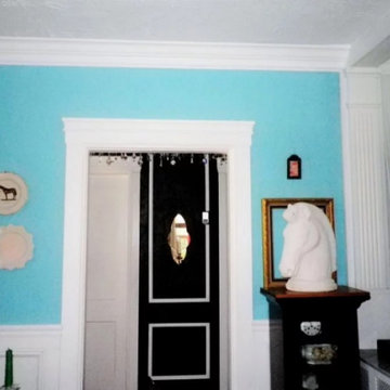 tiffany blue dining room | clean white millwork