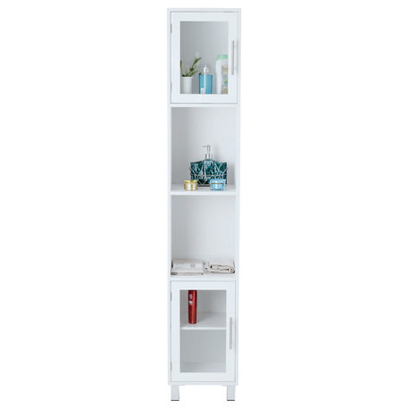Costway 71" Bathroom Tall Tower Storage Cabinet Organizer Display Shelves