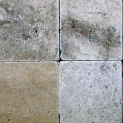 Elegant Silver 4" x 4" Travertine Tile - Products