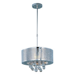 ET2 Illusion 5-Light Drum Pendant in Polished Chrome with Bubble Glass - Products