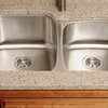 MR Direct 503 Offset Double Bowl Stainless Steel Sink, 16 Gauge Large Left Bowl,