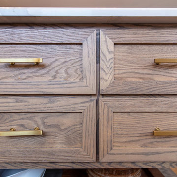 Cerused oak custom island