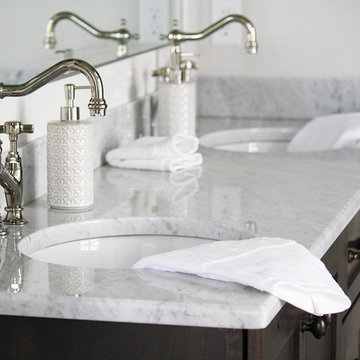 White Carrara Marble Bathrooms