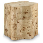 Meridian Furniture - Zaire End Table, Beige - Add this Zaire Burl End Table to your room for an instant refresh. Specially designed to garner instant attention from all who behold it, Its unique art deco design and natural wood grain variation make it a focal point from all angles. Constructed with solid wood and MDF with oak veneers, this end table has a rich burl finish that's modern, elegant, and sleek, making it a contemporary charmer in your living room or elsewhere.