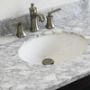 37" Single Sink Vanity, Dark Gray Finish With White Carrara Marble