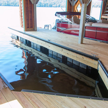 Floating Adirondack Boathouse