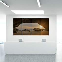Multi Panel Artworks Quadtych overall 2550x1200mm "Eye of the morning" Caves Bea - Fine Art Prints