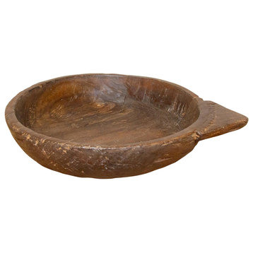Vintage Wooden Bread Bowl