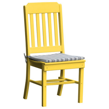 Poly Lumber Traditional Dining Chair, Lemon Yellow