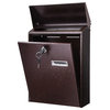 Wall Mount Steel Mail Box Lockable Letterbox With Door and 2 Keys Security