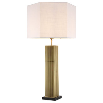 Brass Black Marble Table Lamp | Eichholtz Viggo