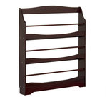 Guidecraft - Expressions Bookrack - Espresso - Designed to hold books face forward, this bookrack keeps favorite titles on display and has a dowel so books remain upright. Features an open back so the wall color shows through. Easy-clean Natural finish. Mounting hardware secures the rack to the wall for added safety. Adult assembly required. 33"W x 6"D x 43"H