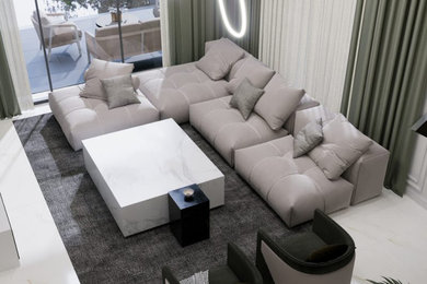 Living room photo in Edmonton