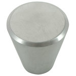 Laurey - Melrose Stainless Steel Cone Knob  - 1 1/4" - Laurey is todays top brand of Decorative and Functional Cabinet Hardware!  Make your home sparkle with our Decorative Knobs and Pulls, or fix up your cabinets with our Functional Hardware!  Cabinets feel better when Laurey's on them!