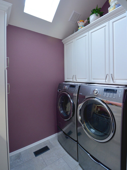 10 Traditional Laundry Room with Purple Walls Design Ideas & Remodel