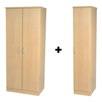 Avon Beech Wardrobe - 2ft 6in Plain with Single Wardrobe