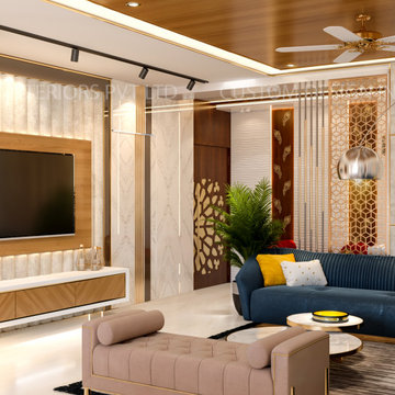 Mr. Amit Sharma's Latest Luxurious Living cum Dining Room | Mukundpur, Kolkata