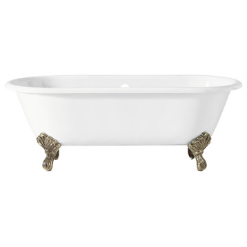 Cheviot Products Regal Cast Iron Tub With Continuous Rolled Rim and Shaughnessy