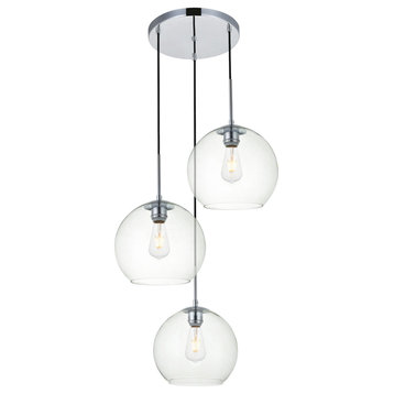 Baxter 9.9 Inch 3-Light Pendant With Clear Glass