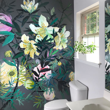 Romantic Florals: Residential Bathroom Mural