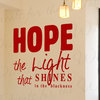 Wall Decal Sticker Quote Vinyl Lettering Adhesive Graphic Hope is a Light I54